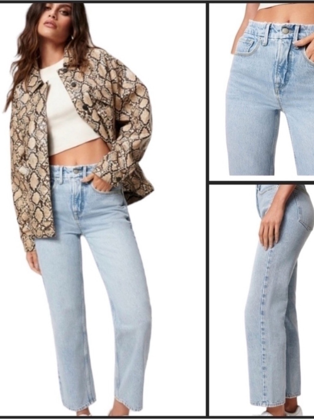 Good American Boyfriend Straight Jeans, Size 28